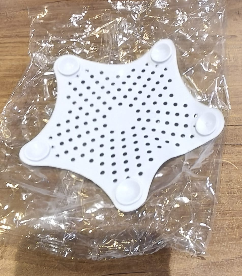 White Silicone Star Shaped Sink Filter Bathroom Hair Catcher Drain Strainers for Basin White Silicone Star Shaped Sink Filter Bathroom Hair Catcher Drain Strainers for Basin